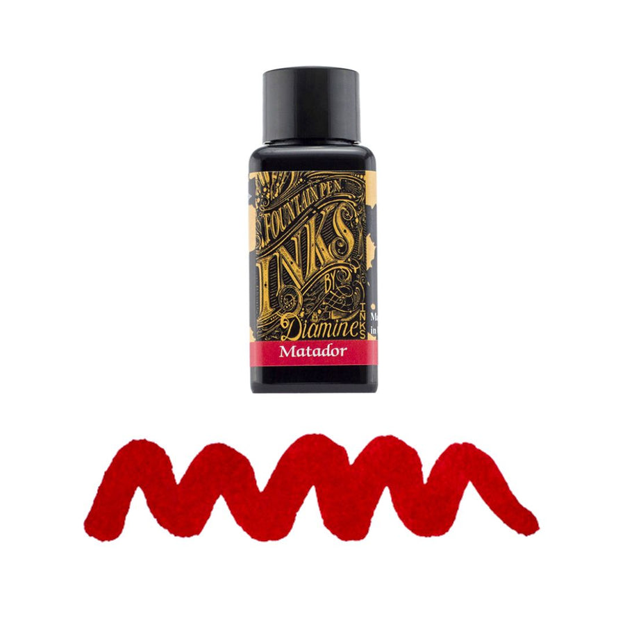 Reds & Pinks Diamine Fountain Pen Inks 30ml - Matador