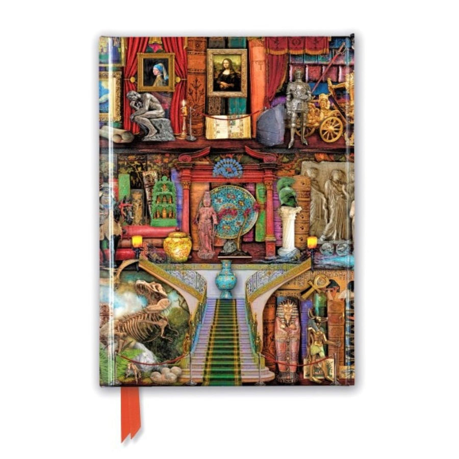 Museum Bookshelves A5 Lined Journal - Aimee Stewart - Flame Tree - Under the Rowan Trees