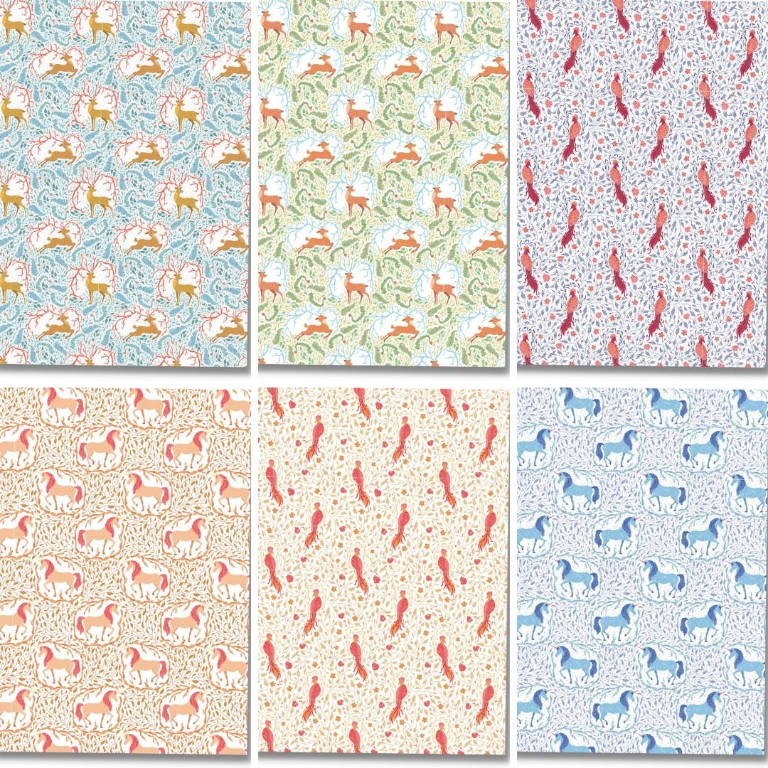 Mythical Beasts Scrapbook Papers - Digital Download-Digital Downloads-Under the Rowan Trees-