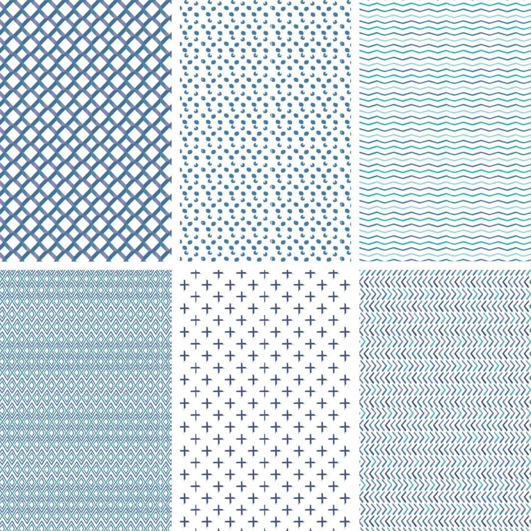 Ocean Scrapbook Paper Digital Download-Digital Downloads-Under the Rowan Trees-