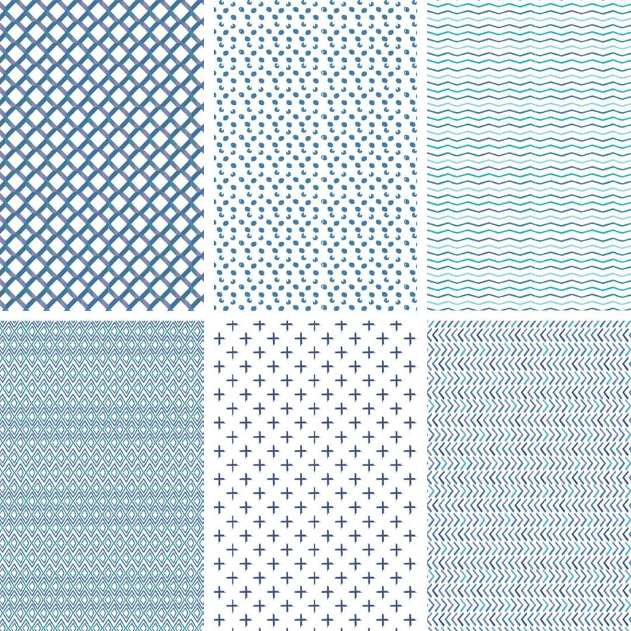 Ocean Scrapbook Paper Digital Download-Digital Downloads-Under the Rowan Trees-