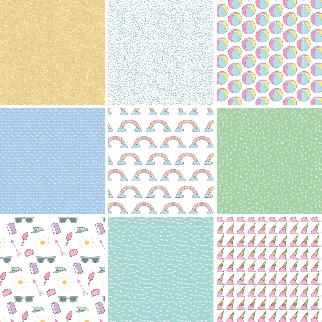 Panda and Pip Scrapbook Paper Digital Download-Digital Downloads-Under the Rowan Trees-