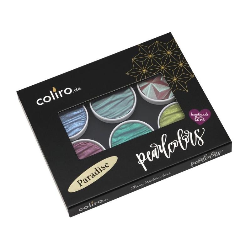 Paradise Coliro Pearlcolors Set of Six-Calligraphy Inks-Coliro-