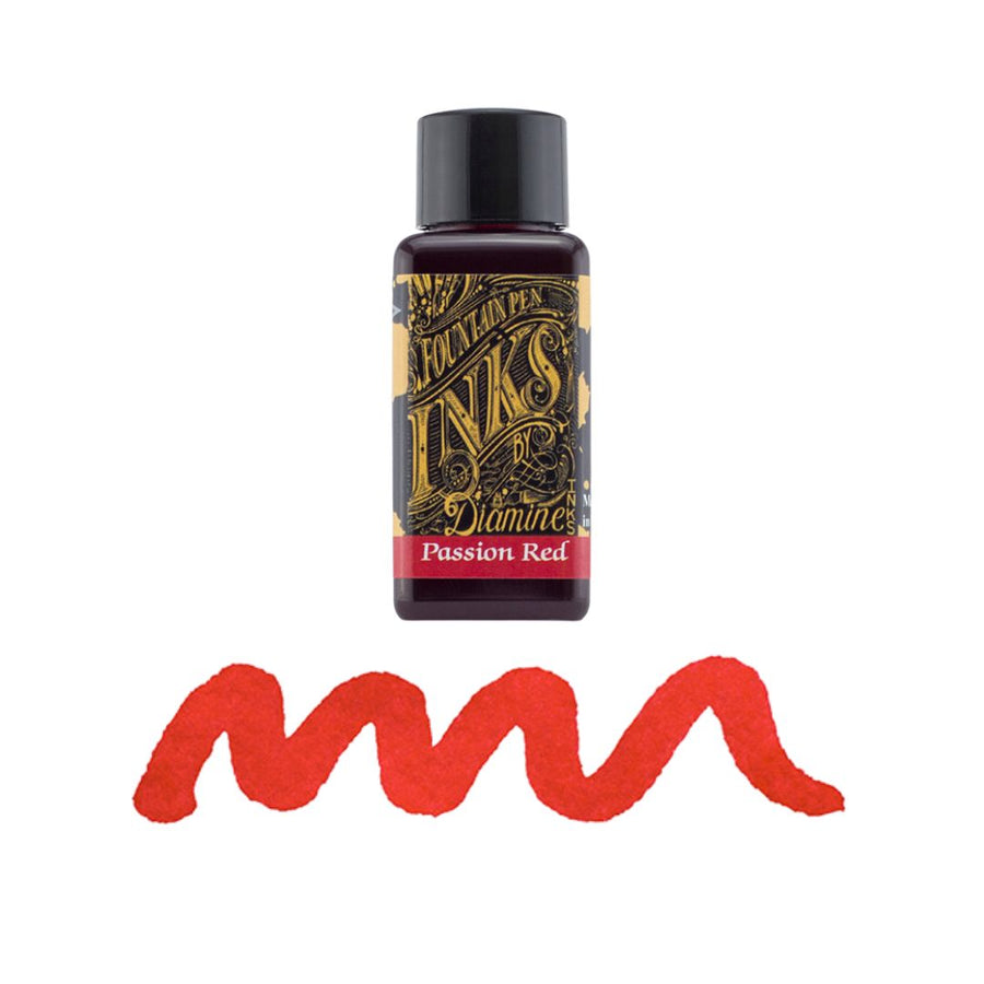 Reds & Pinks Diamine Fountain Pen Inks 30ml - Passion Red