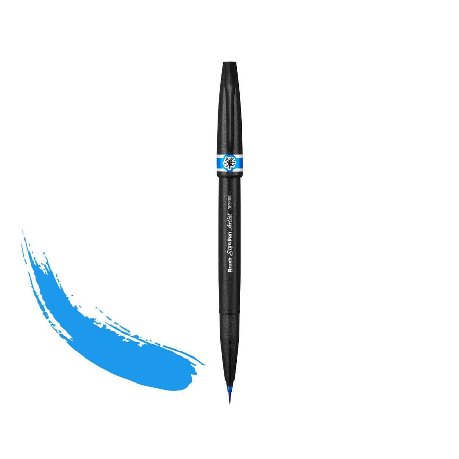 Pentel Brush Sign Pen Artist SESFC30-Pens-Pentel-Sky Blue