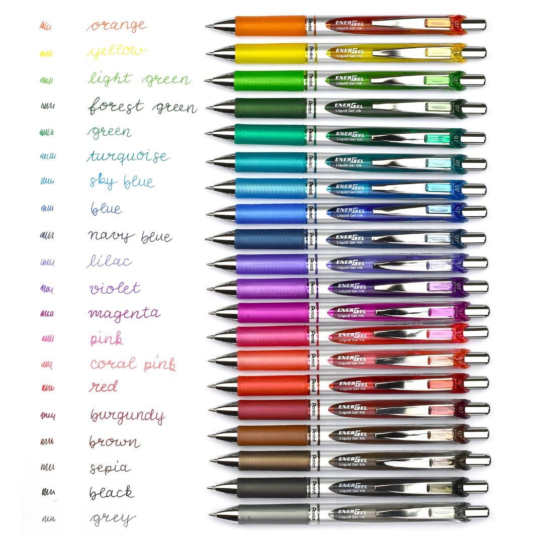 Pentel EnerGel Retractable Pen 0.7mm-Pens-Pentel-Black