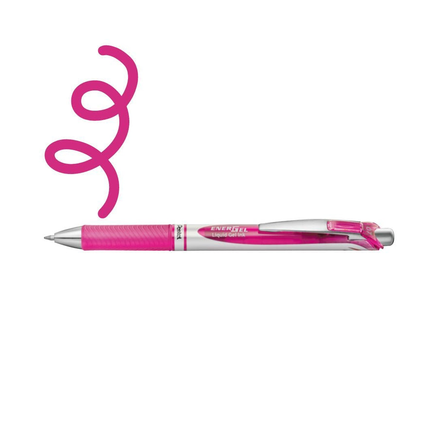Pentel EnerGel Retractable Pen 0.7mm-Pens-Pentel-Pink
