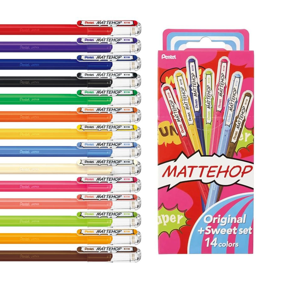 Pentel Mattehop Set of 14-Pens-Pentel-
