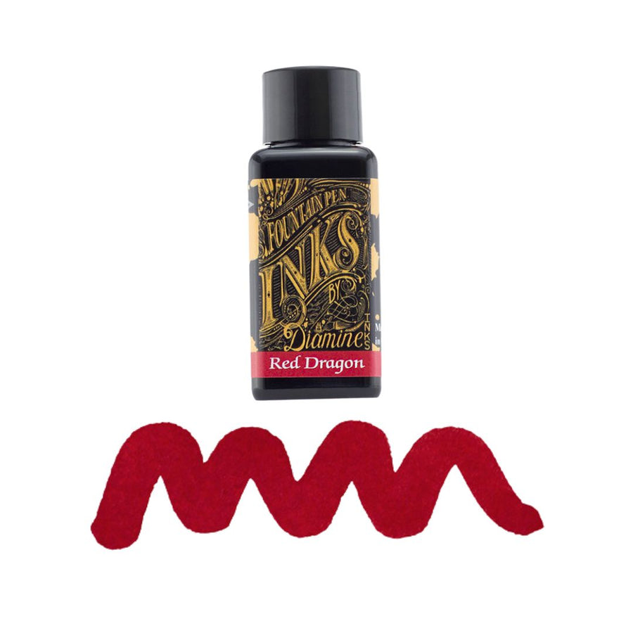 Reds & Pinks Diamine Fountain Pen Inks 30ml - Red Dragon