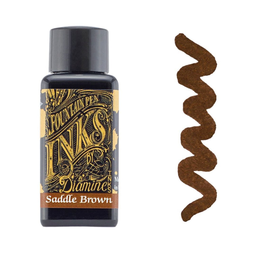 Browns Diamine Fountain Pen Inks 30ml - Saddle Brown