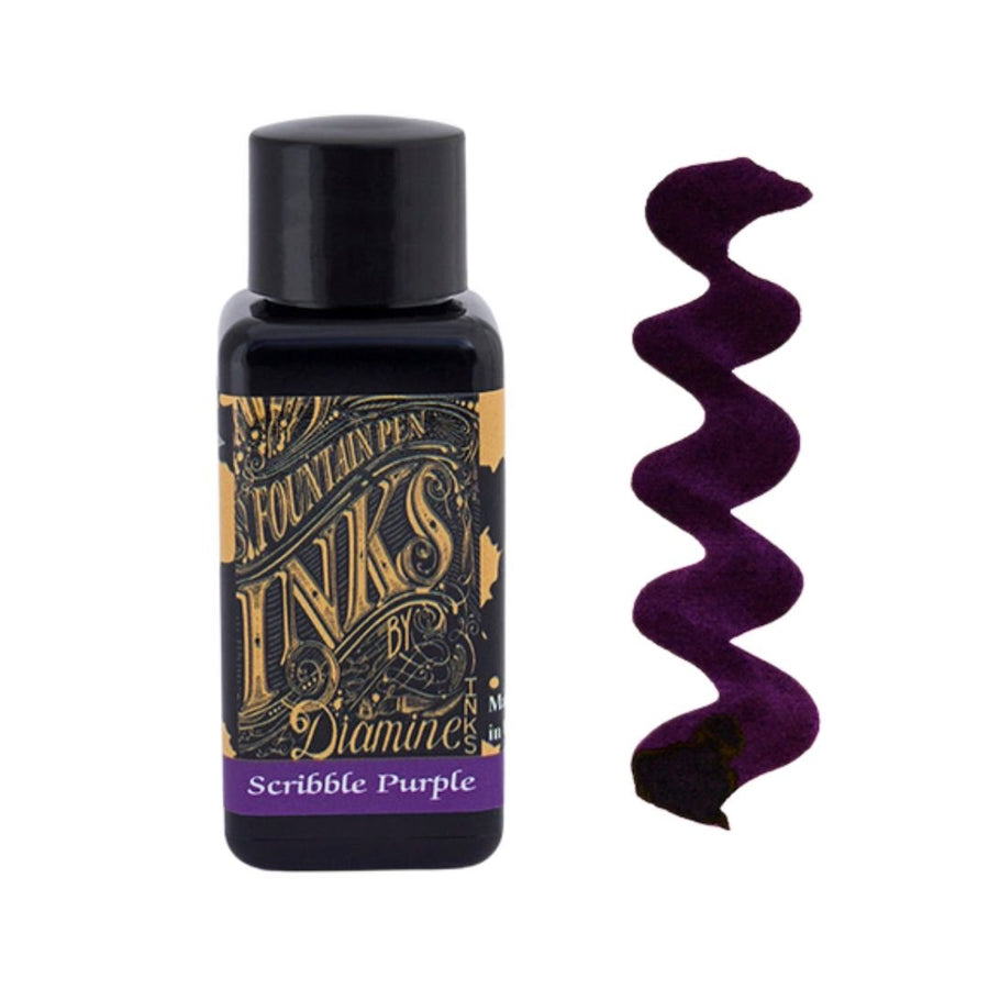 Purples Diamine Fountain Pen Inks 30ml - Scribble Purple