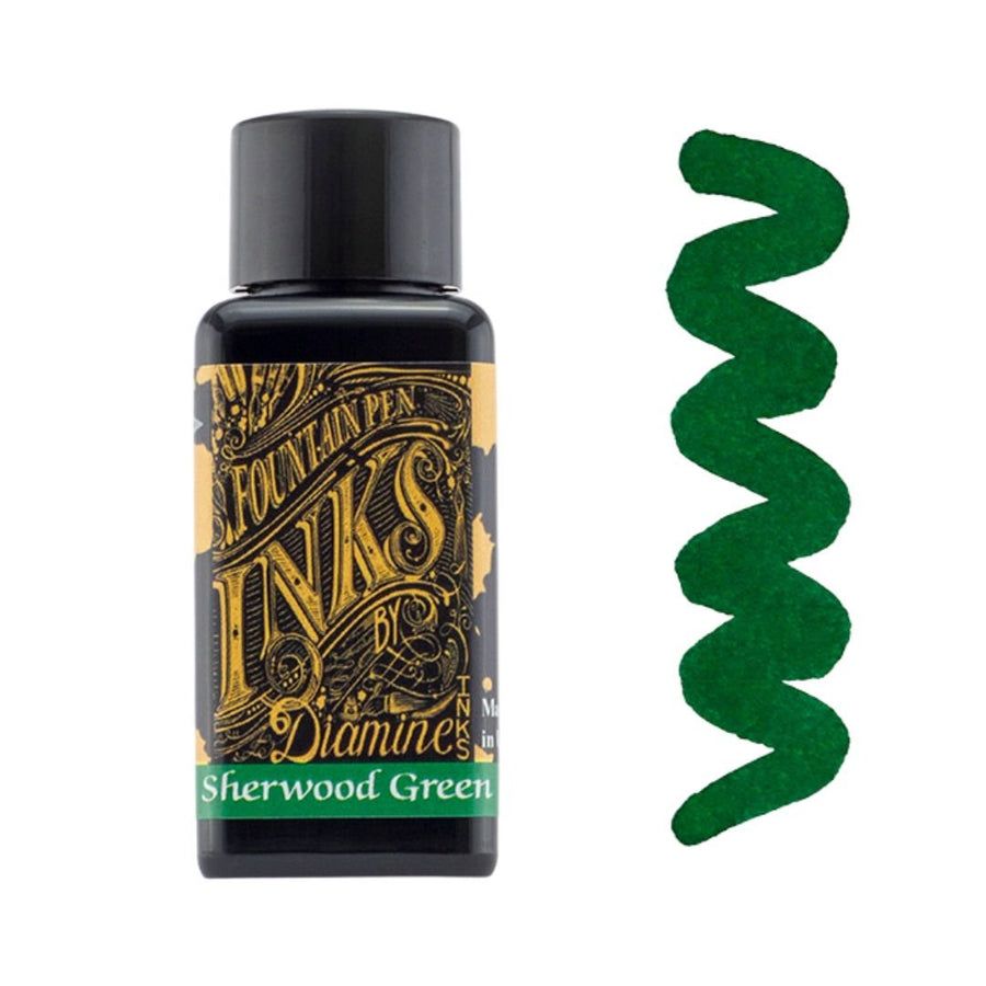 Greens Diamine Fountain Pen Inks 30ml-Fountain Pen Inks-Diamine-Sherwood Green