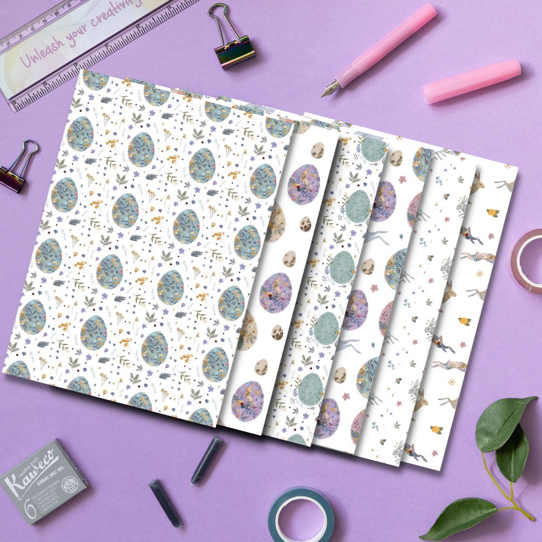 Spring Scrapbook Paper Digital Download-Digital Downloads-Under the Rowan Trees-