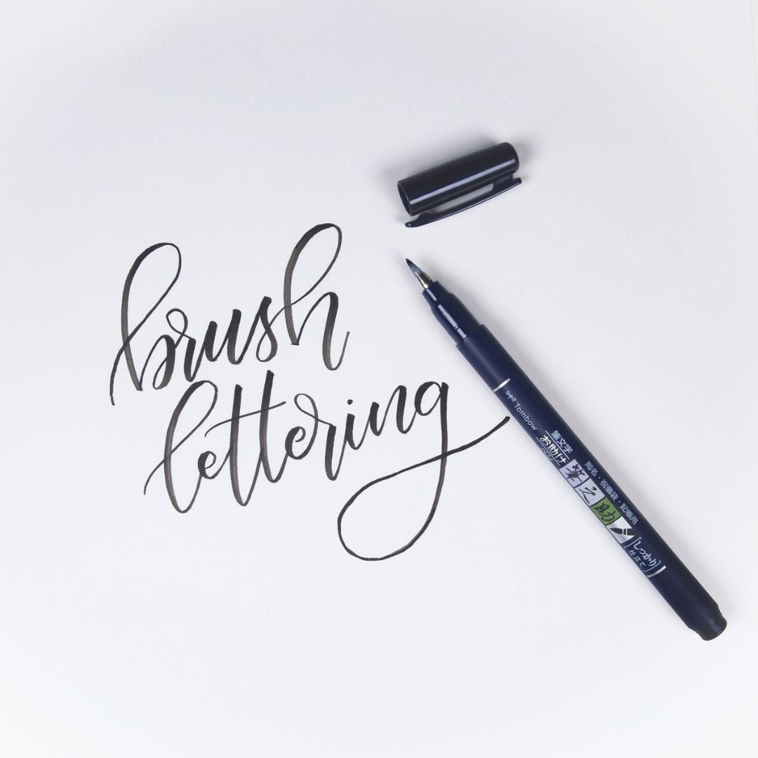 Tombow Fudenosuke Brush Pen Black Hard Tip - Tombow - Under the Rowan Trees