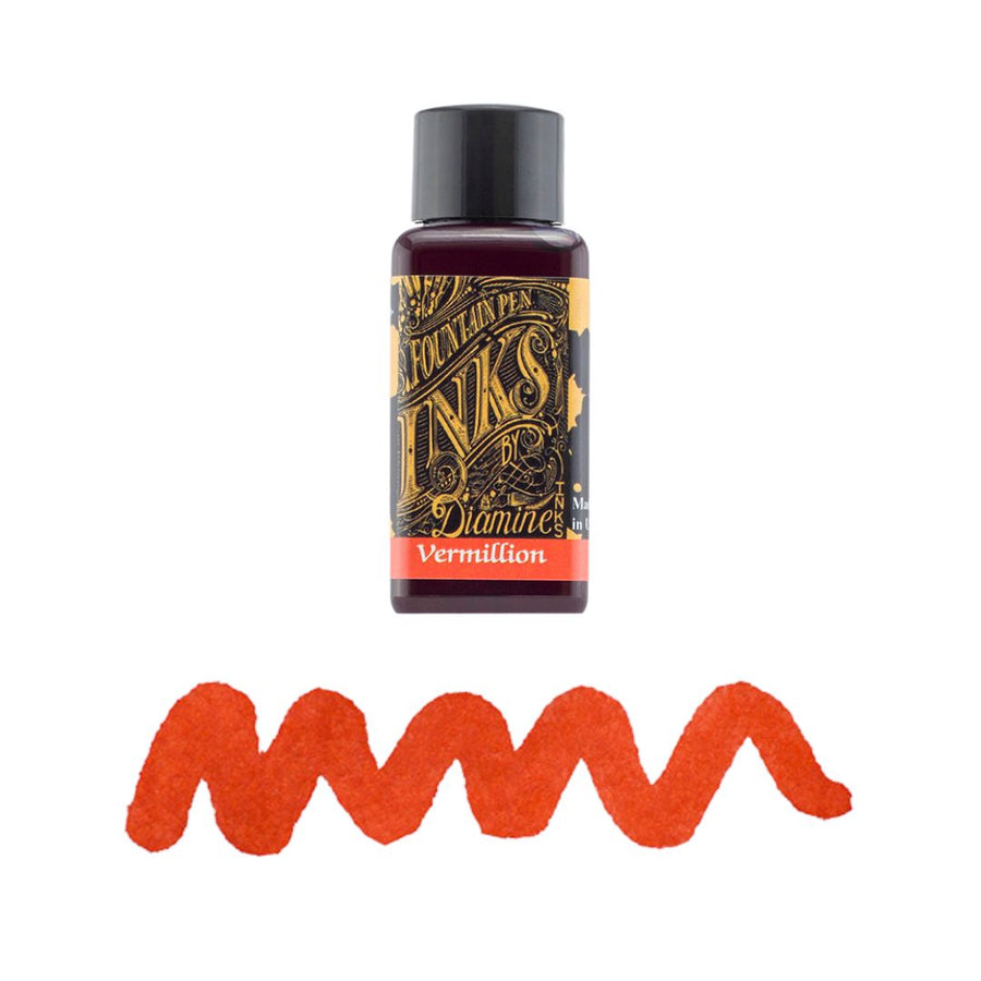 Reds & Pinks Diamine Fountain Pen Inks 30ml - Vermillion