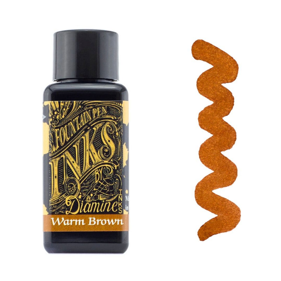 Browns Diamine Fountain Pen Inks 30ml - Warm Brown