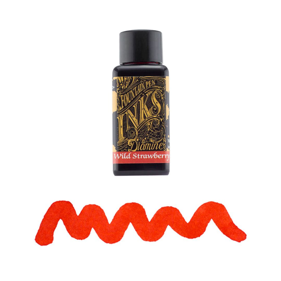 Reds & Pinks Diamine Fountain Pen Inks 30ml - Wild Strawberry