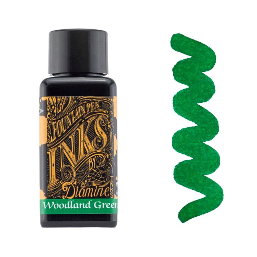 Greens Diamine Fountain Pen Inks 30ml-Fountain Pen Inks-Diamine-Woodland Green